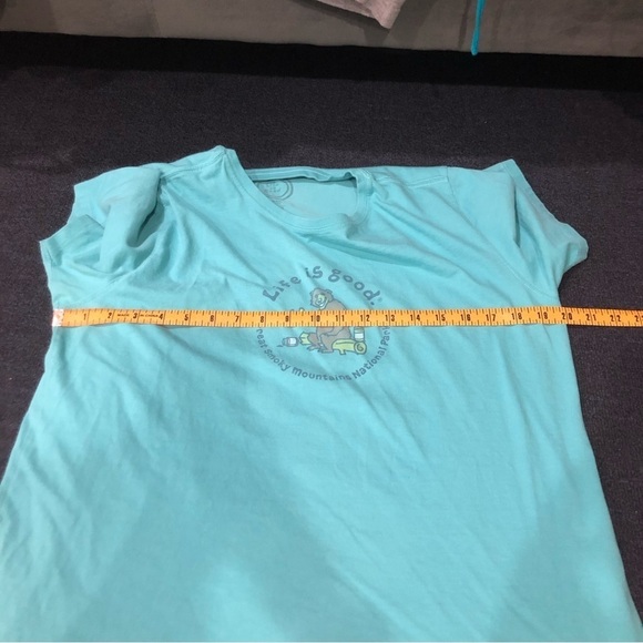 Life is Good Blue “Great Smokey National Park” Short Sleeve T-Shirt Size Large - Picture 5 of 6